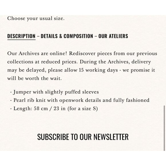 Sézane Dwee Jumper – Size M (White) - Picture 2 of 9